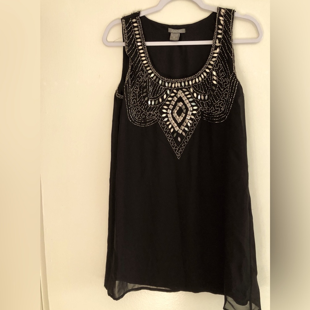 Black top beaded